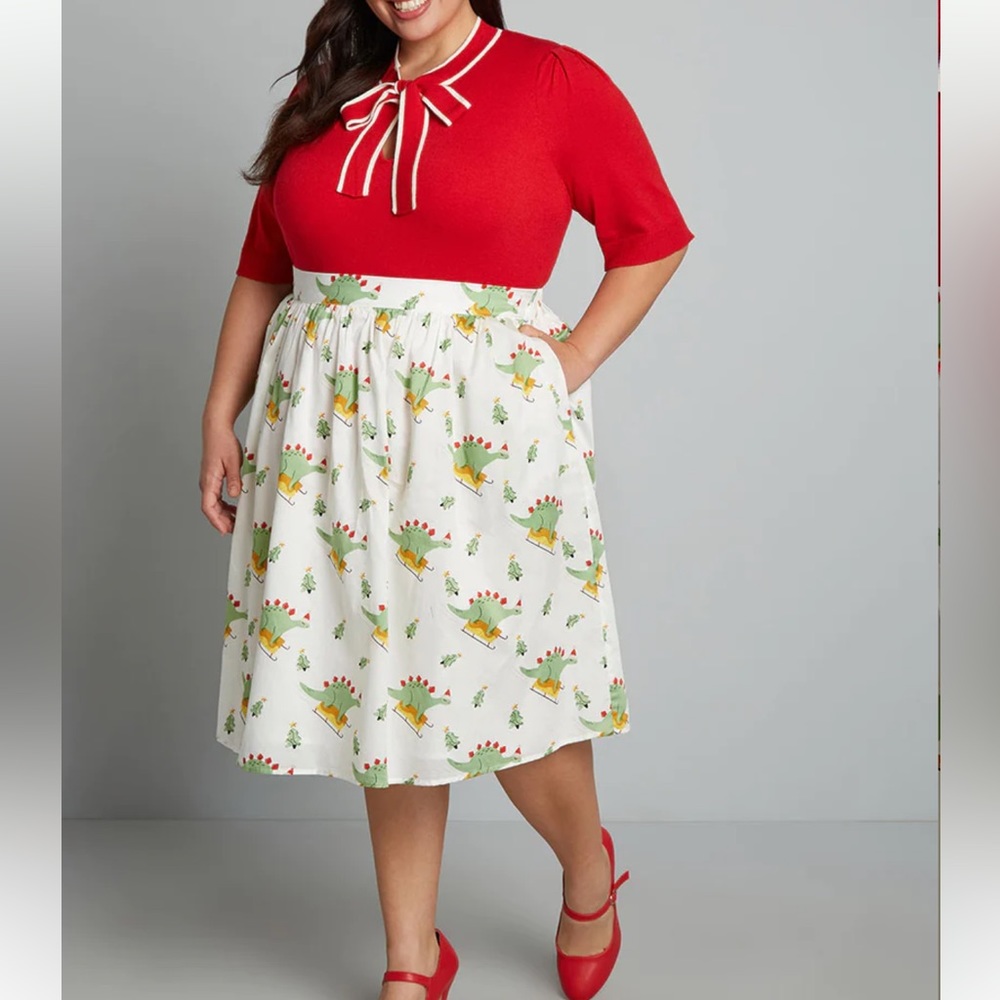 ModCloth More Than Charming Cotton Skirt Size L